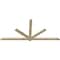 Ekena Millwork Kennewick Rough Sawn Timber Gable Bracket, Douglas Fir, 96"W x 44"H x 2"D x 4"F, 11/12 Pitch GBW096X44X0204KEN00RDF - alternate 2